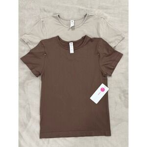 Yogalicious Women's Large 2-Pack Crew Neck Logan Short Sleeve NWT